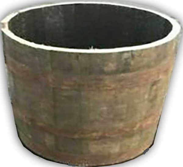 half whisky barrel planter