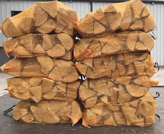 kiln dried ash hardwood firewood logs nets
