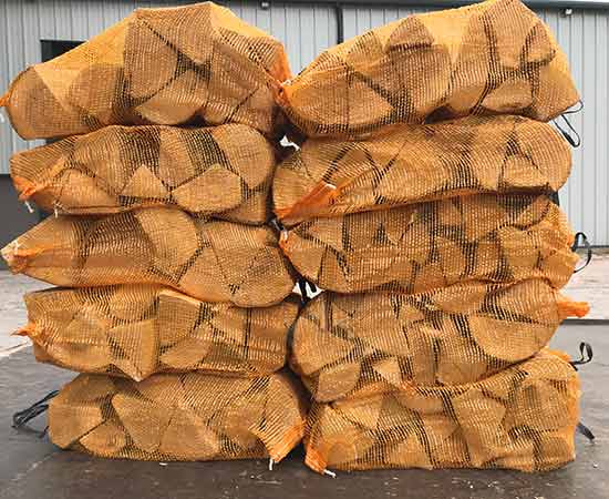 nets of kiln dried oak logs