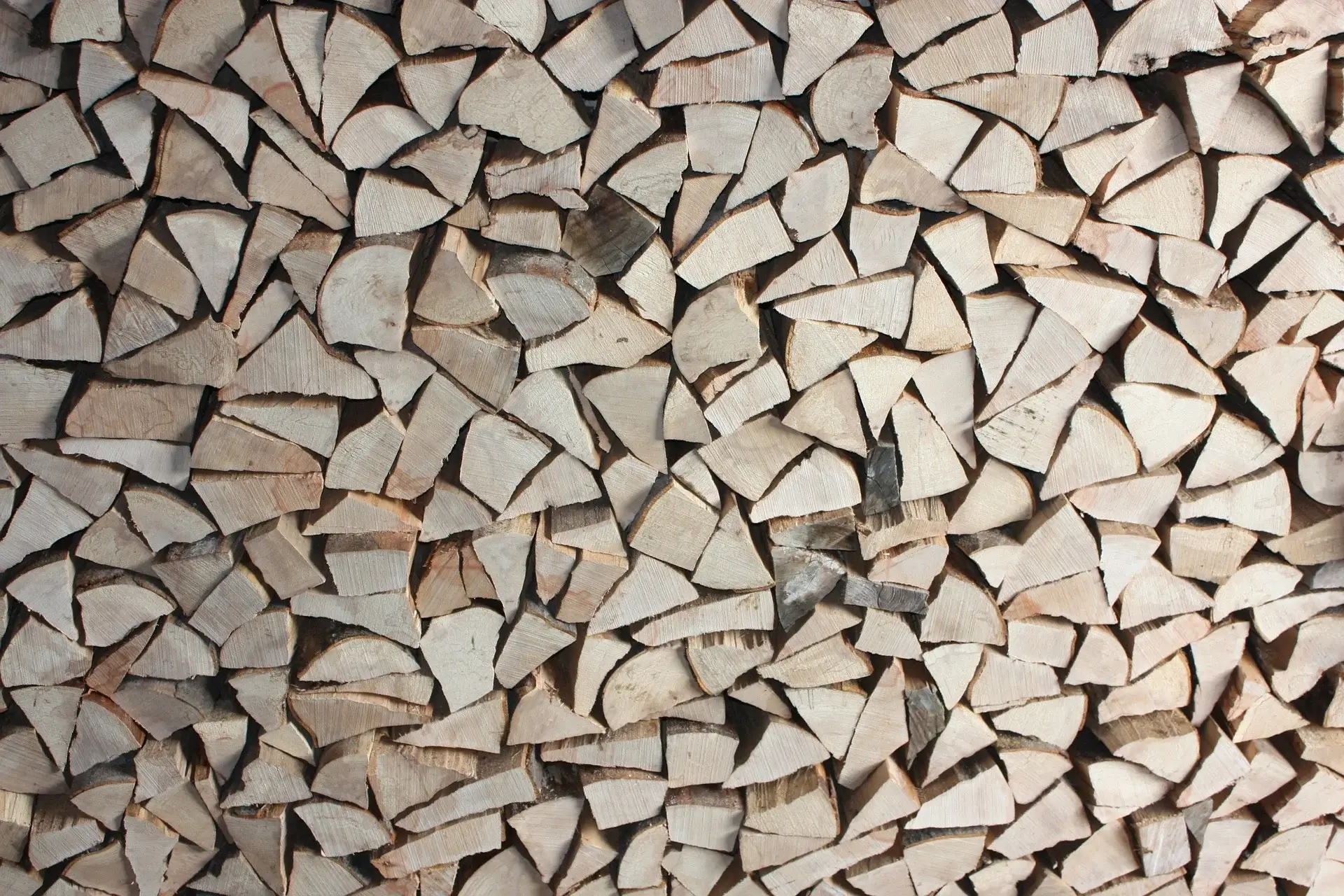 stacked seasoned hardwood logs